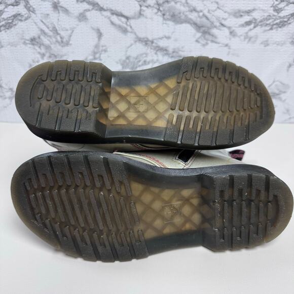 Dr Marten’s Junior 1460 Sparkle Rays Lace Up Combat Boots Girls Size 4 Silver - Picture 7 of 14